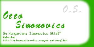 otto simonovics business card